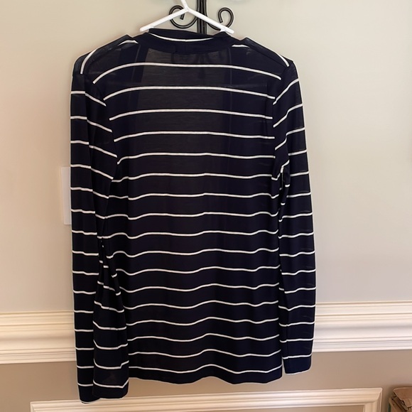 J.Crew size XS Navy and white lightweight wrap - Picture 5 of 5